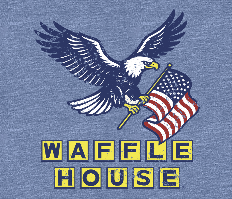 Onward Reserve Waffle House USA Vintage Wash Tee - Sport Blue