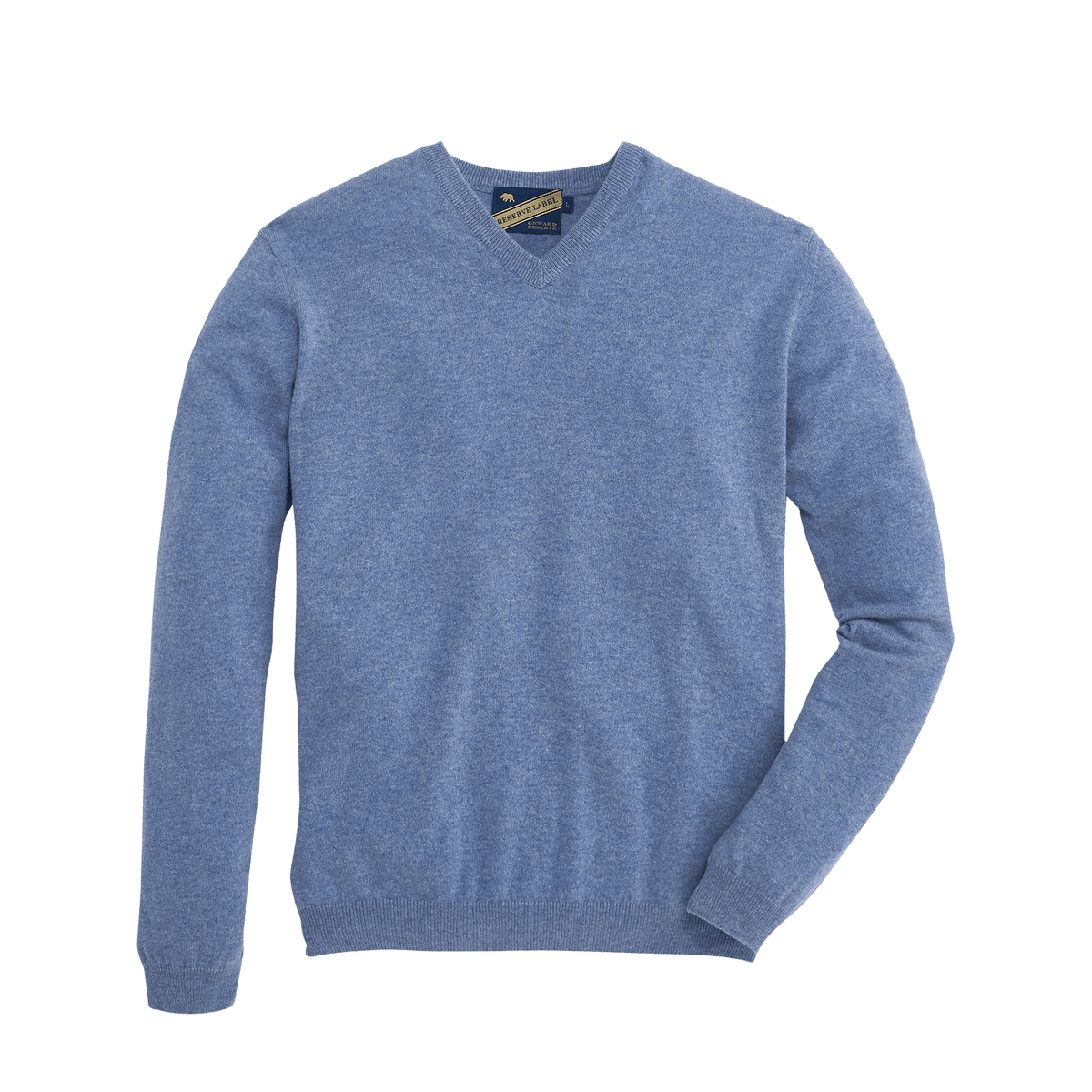 Onward Reserve James V-Neck Cashmere Sweater - Heather Vintage Indigo