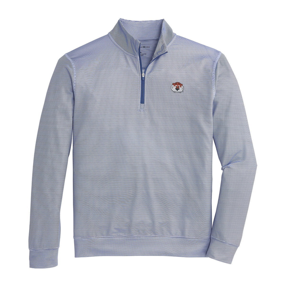 Onward Reserve Auburn Aubie Hairline Stripe Printed Performance 1/4 Zip
