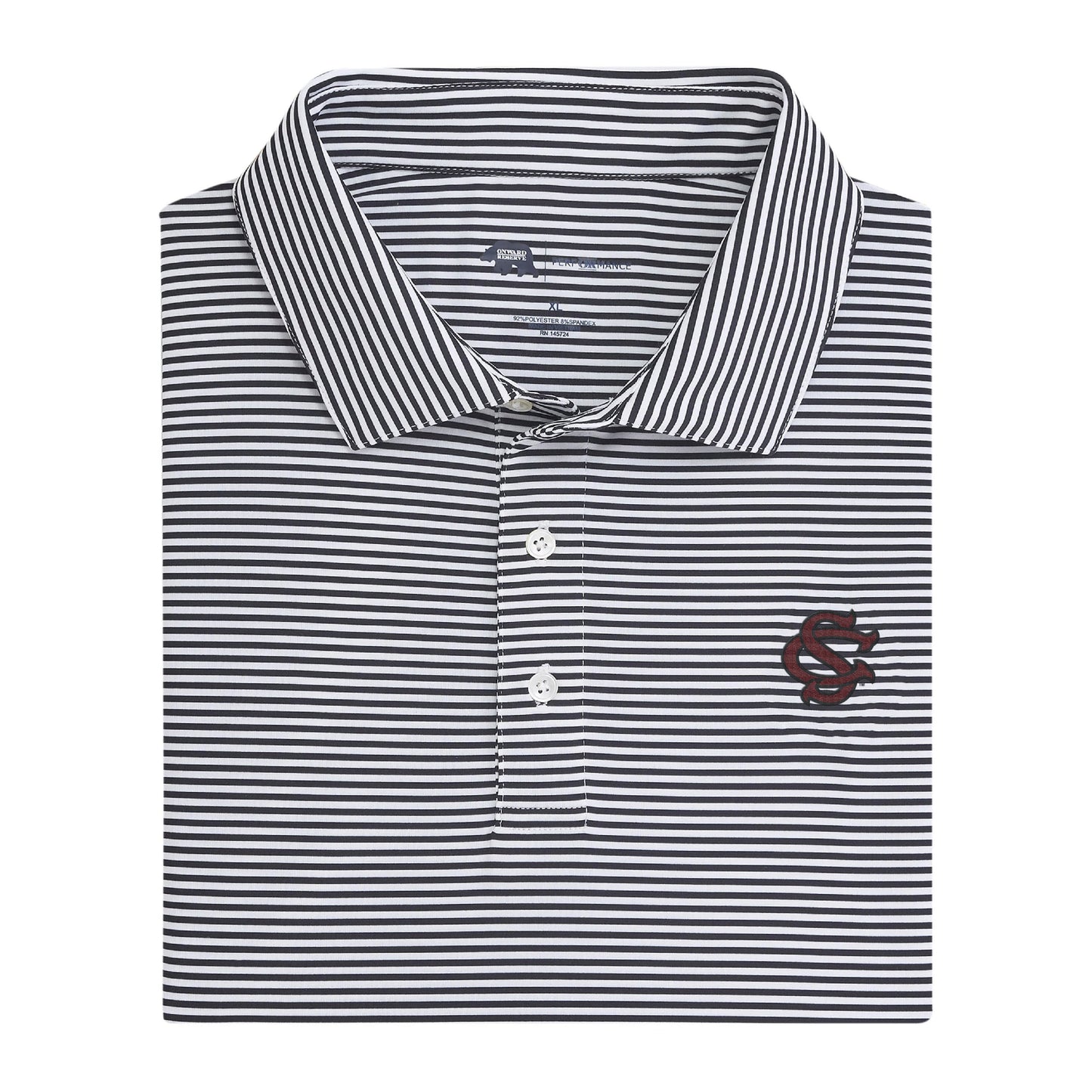 Onward Reserve South Carolina SC Echo Stripe Performance Polo