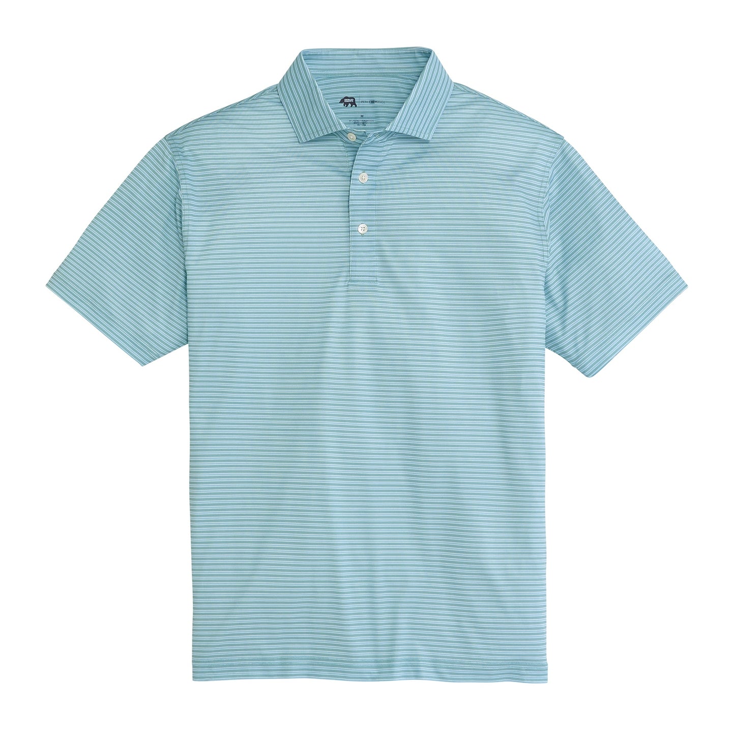 Onward Reserve Trophy Stripe Performance Pique Polo - Aquifer
