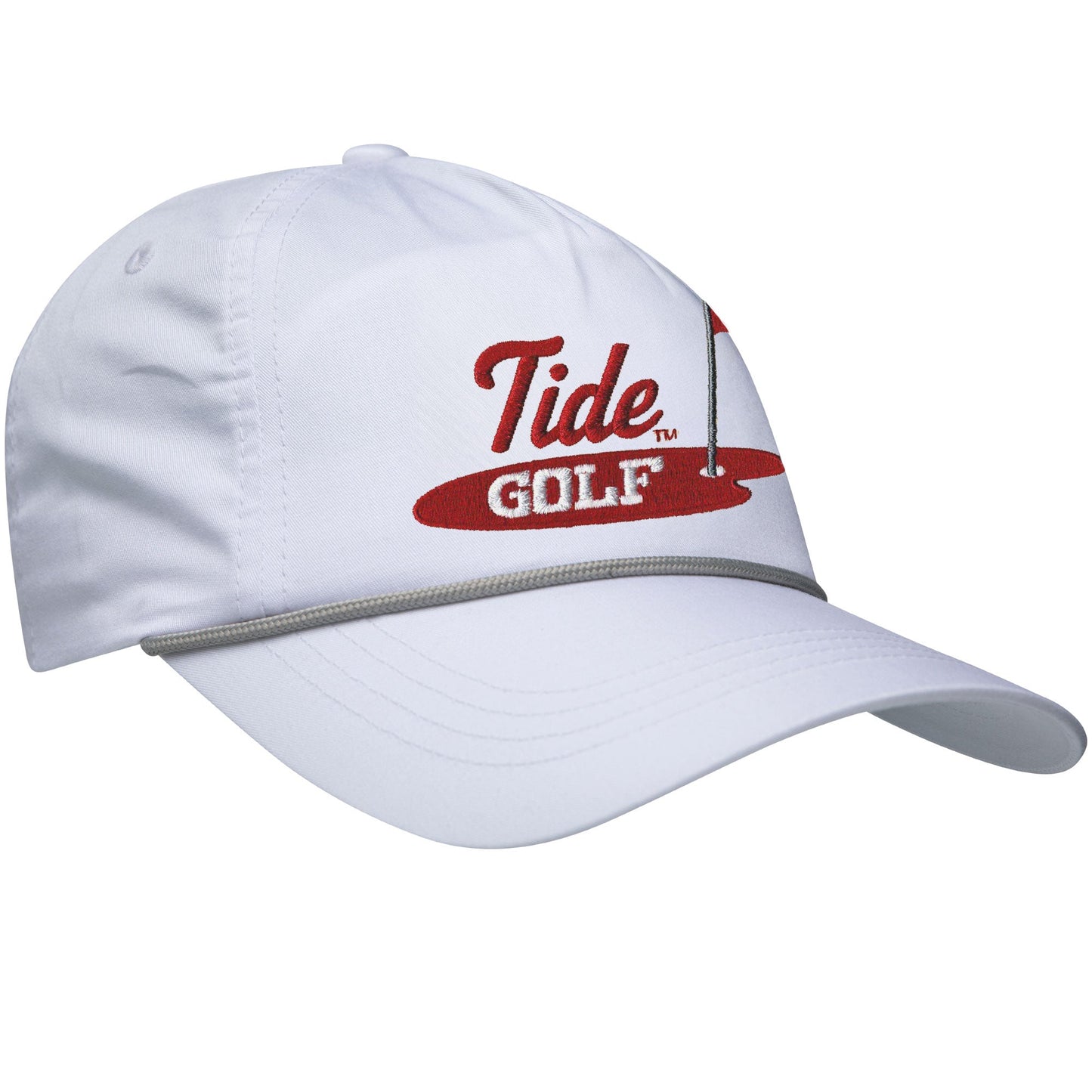 Onward Reserve Alabama Tide Golf Rope Hat - White Hat/Grey Rope