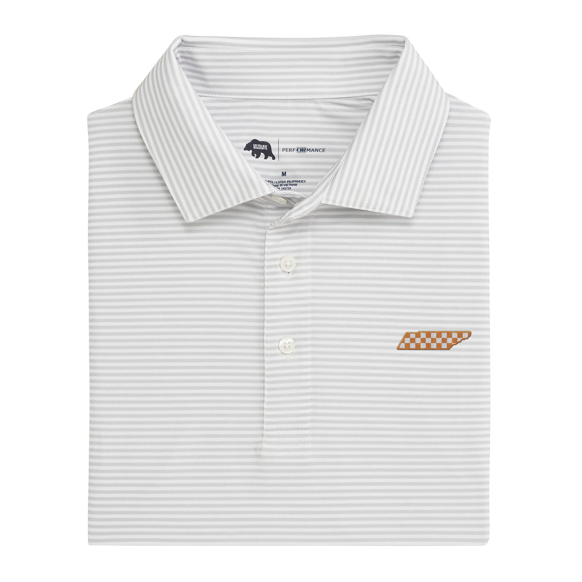 Onward Reserve Tennessee Checkerboard Echo Stripe Performance Polo