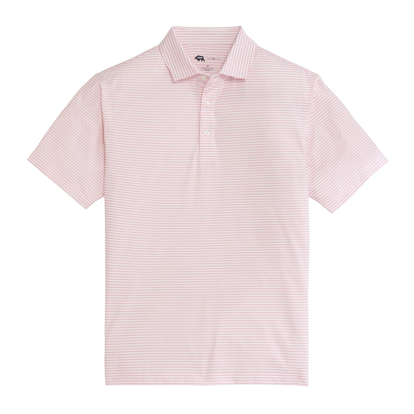 Onward Reserve Wake Stripe Performance Polo - Sea Pink