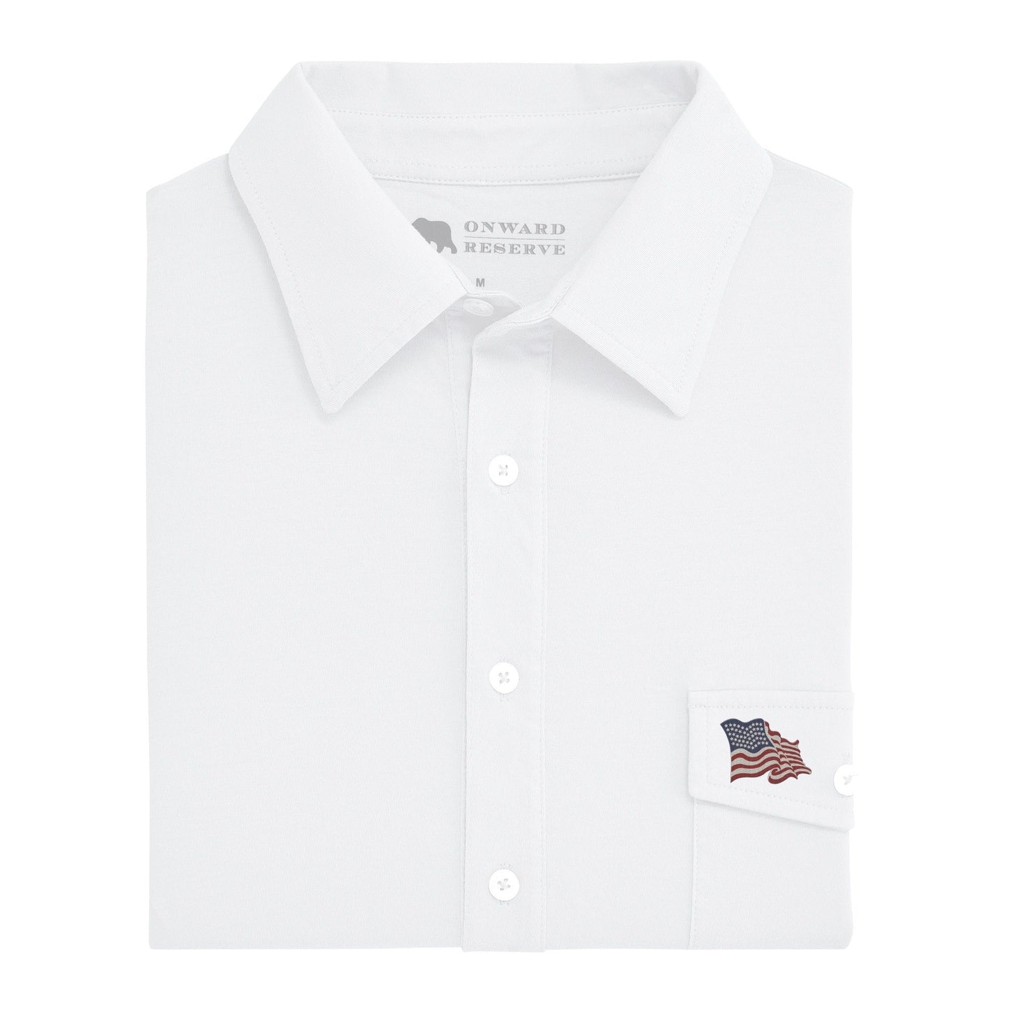 Onward Reserve Vintage Flag Old School Polo - White
