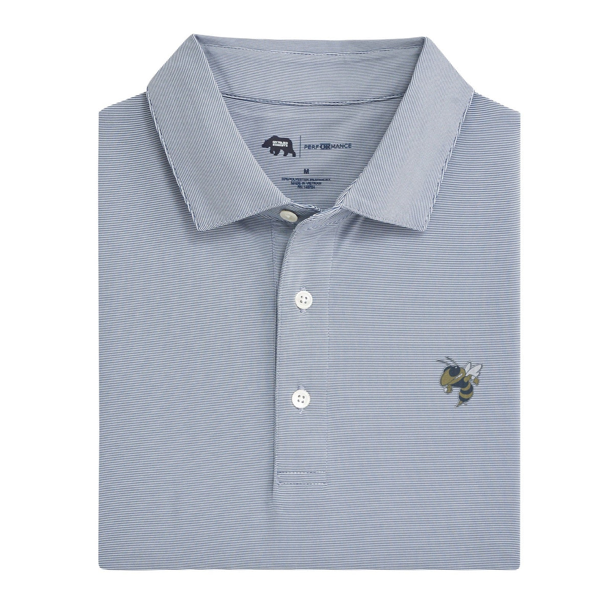 Onward Reserve Georgia Tech Buzz Hairline Stripe Performance Polo