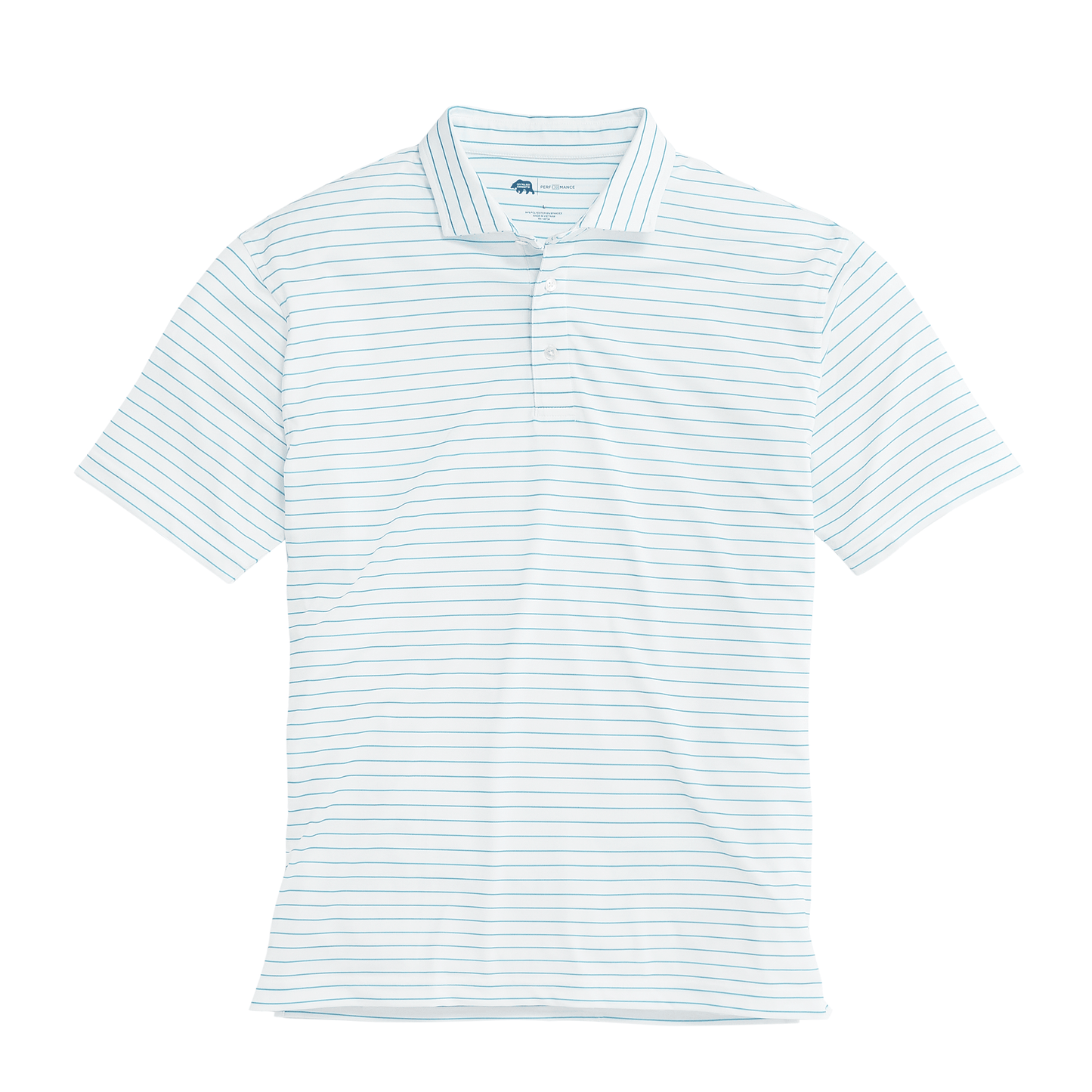 Onward Reserve Tourney Stripe Performance Pique Polo - Cabana Blue