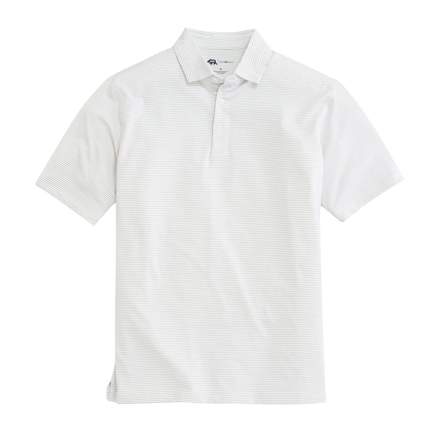 Onward Reserve Birdie Stripe Performance Polo - Mirage Grey