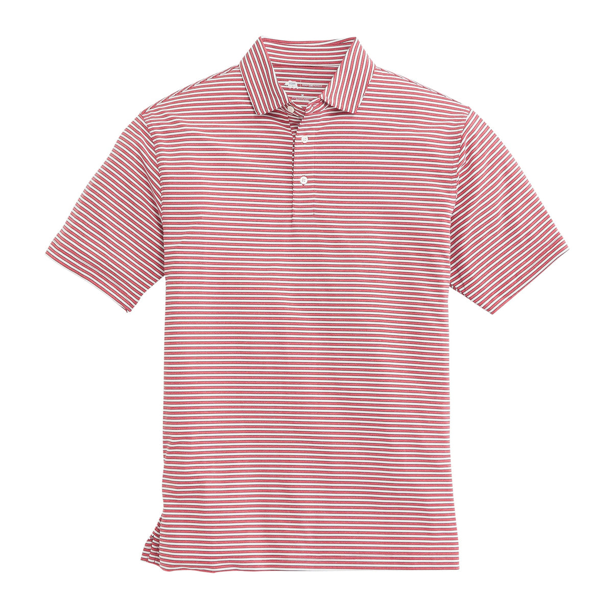 Onward Reserve Mulligan Stripe Performance Polo - Heather Red
