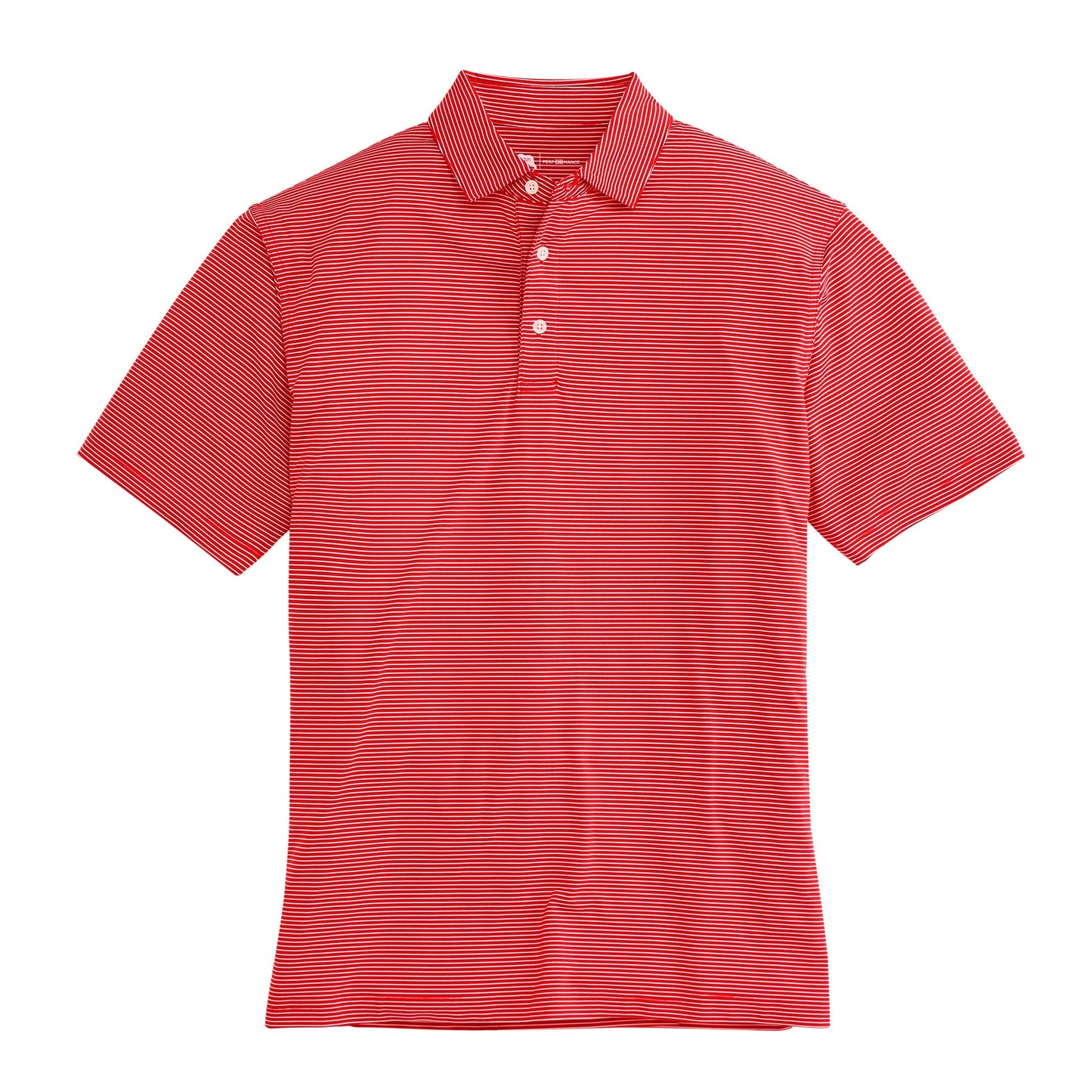 Onward Reserve Birdie Stripe Performance Polo - Red/White
