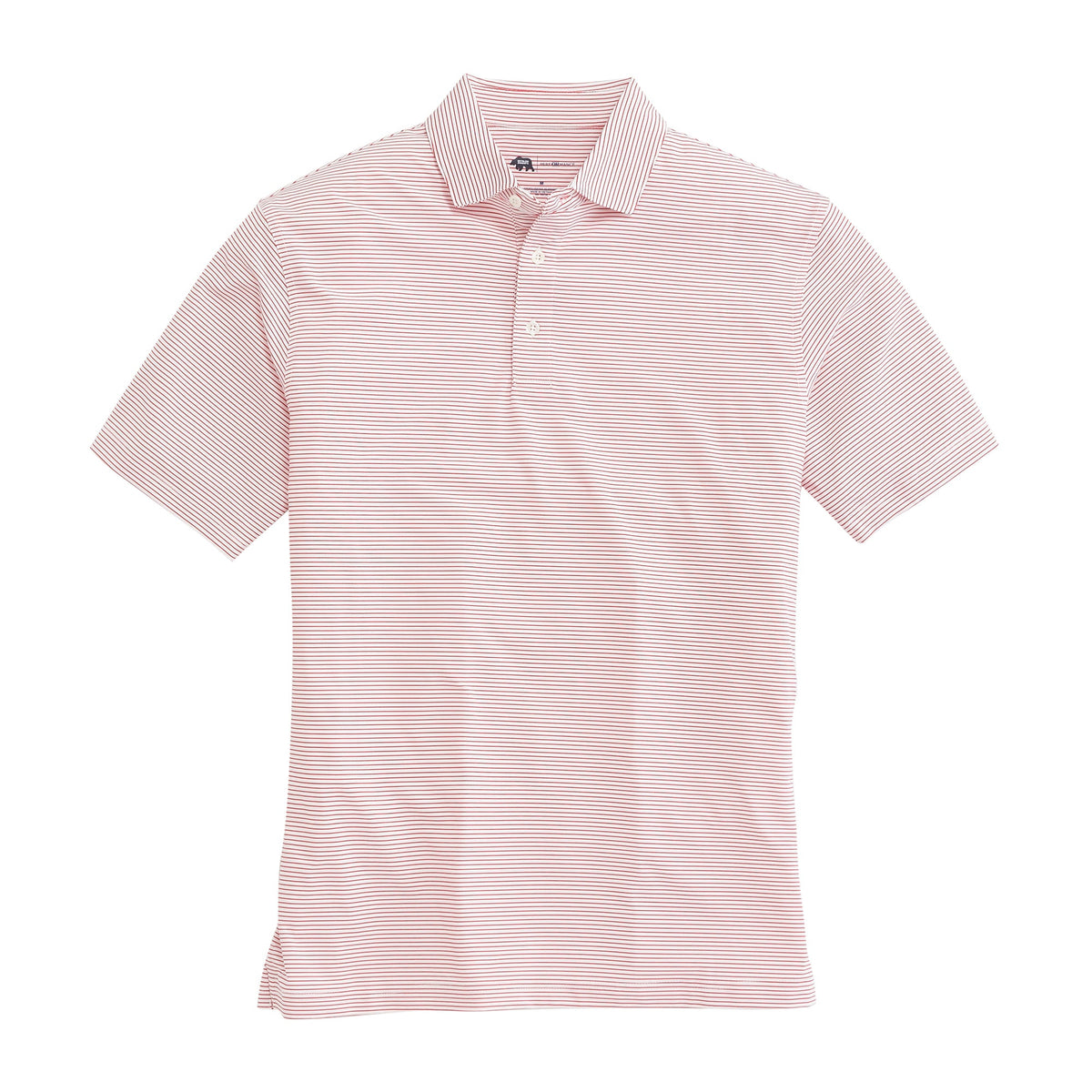 Onward Reserve Birdie Stripe Performance Polo - White/Red
