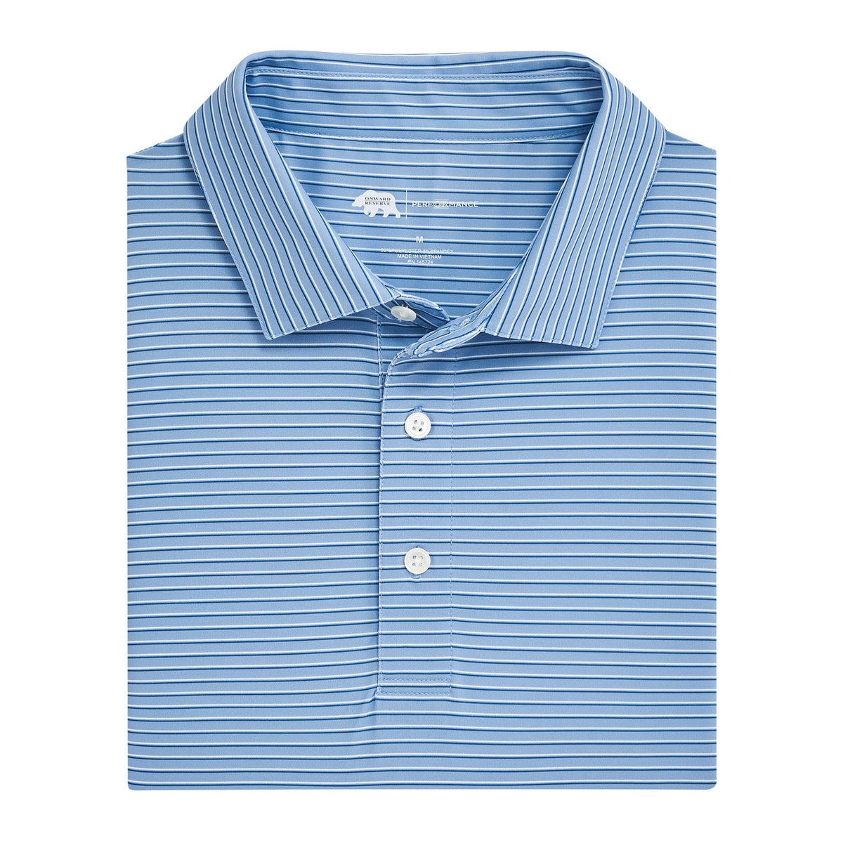 Onward Reserve Scout Stripe Performance Polo - Endless Sky