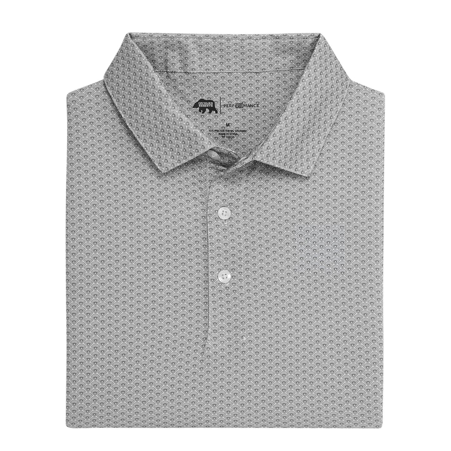 Onward Reserve Home Team Printed Performance Polo - Harbor Mist