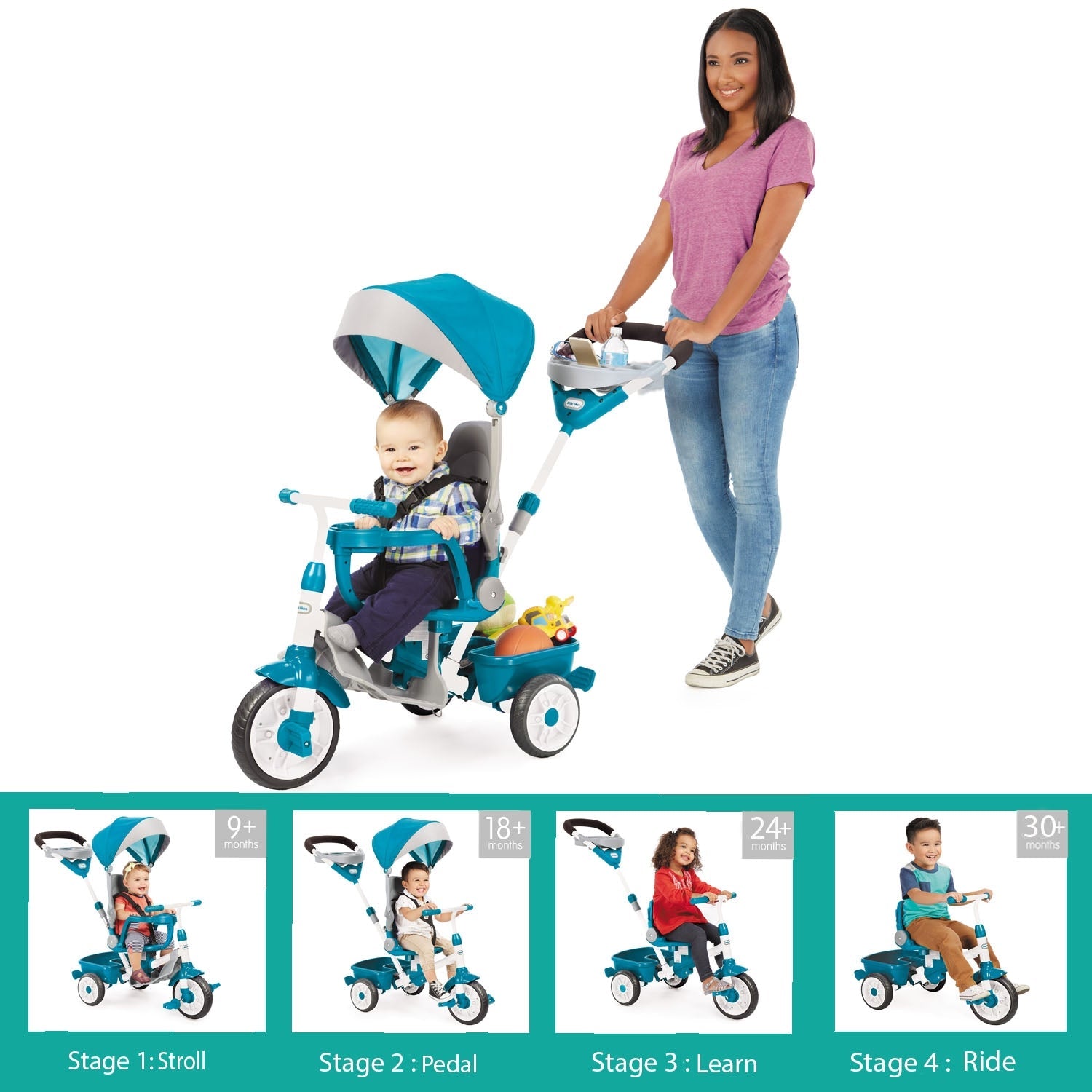 Perfect Fit 4-in-1 Trike - Teal | Little Tikes Discount