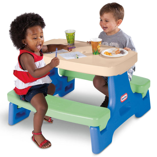 Little Tikes Easy Store Jr. Play Table - Blue/Green Discount