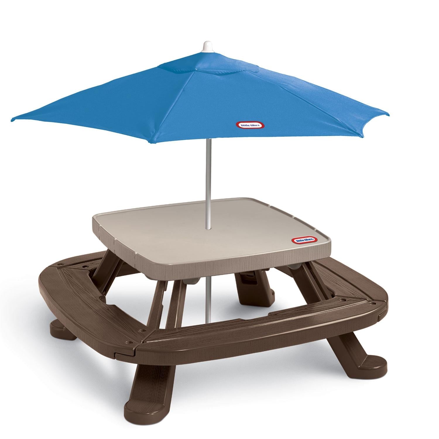 Little Tikes Fold 'n Store Picnic Table with Market Umbrella Discount