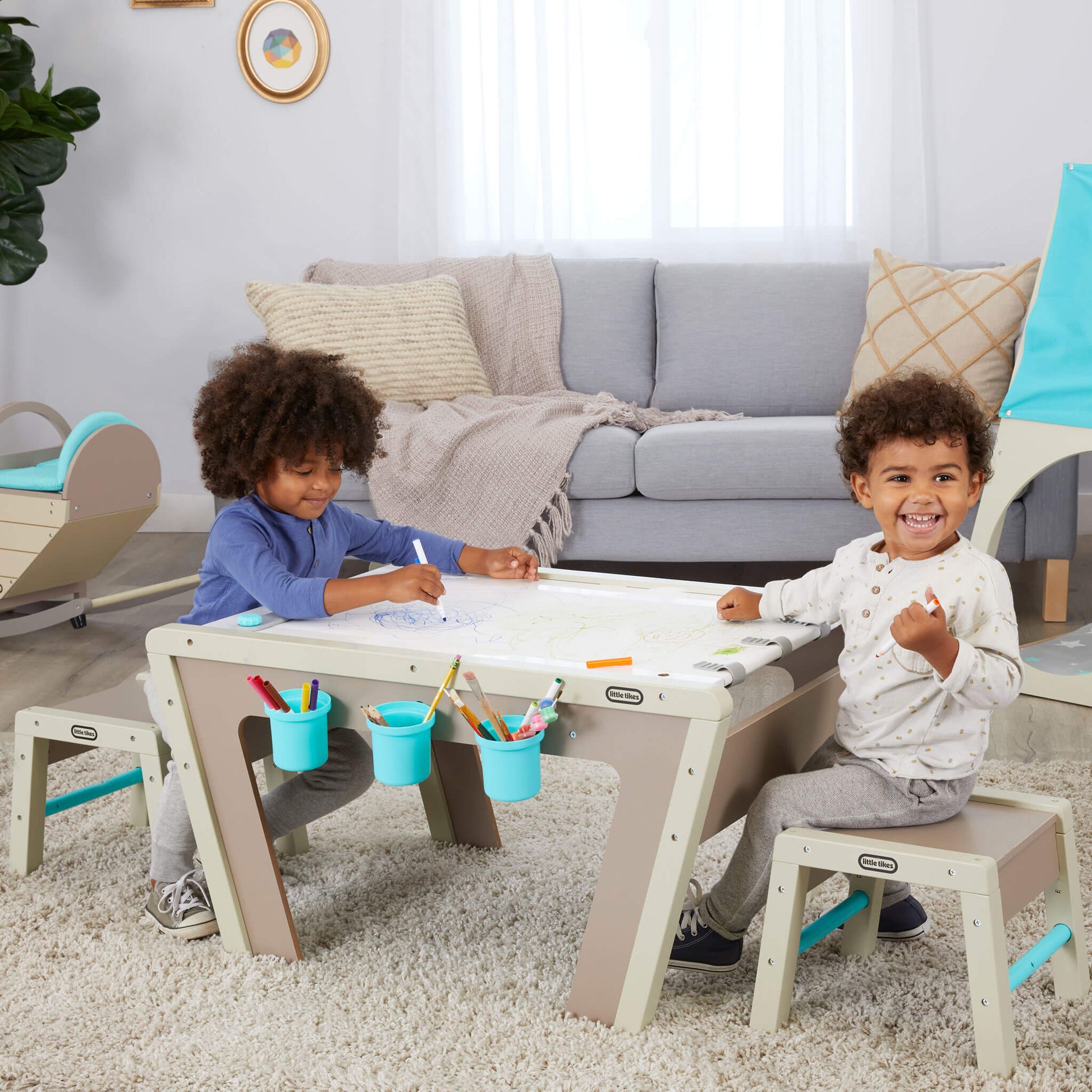 Little Tikes 2-in-1 Easel and Art Table – Kids' Wooden Art Station On Sale