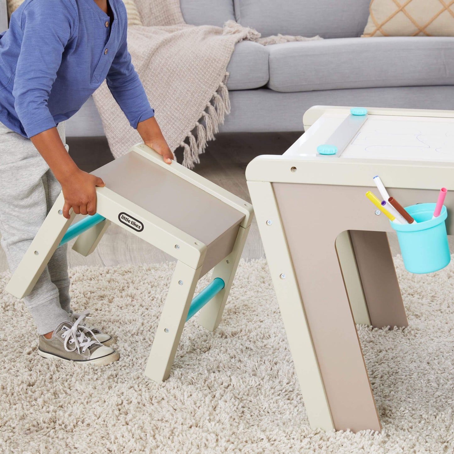 Little Tikes 2-in-1 Easel and Art Table – Kids' Wooden Art Station On Sale