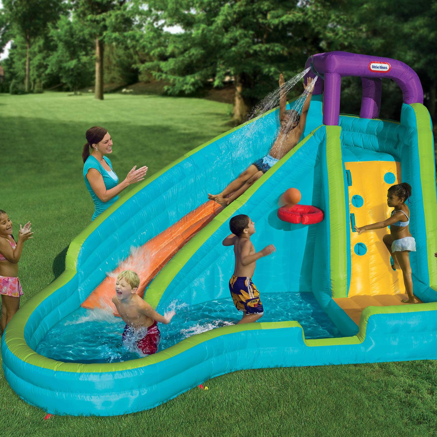 Inflatable water slide - Slam n Curve | Little Tikes New