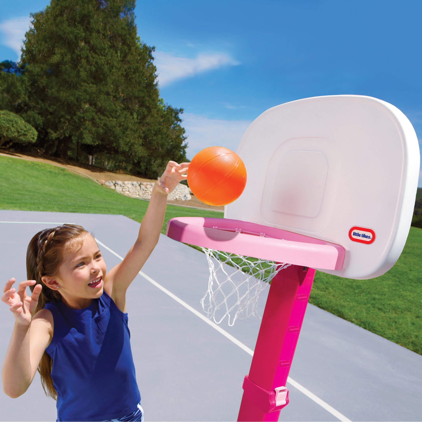 Little Tikes TotSports Easy Score Pink Basketball Set For Sale