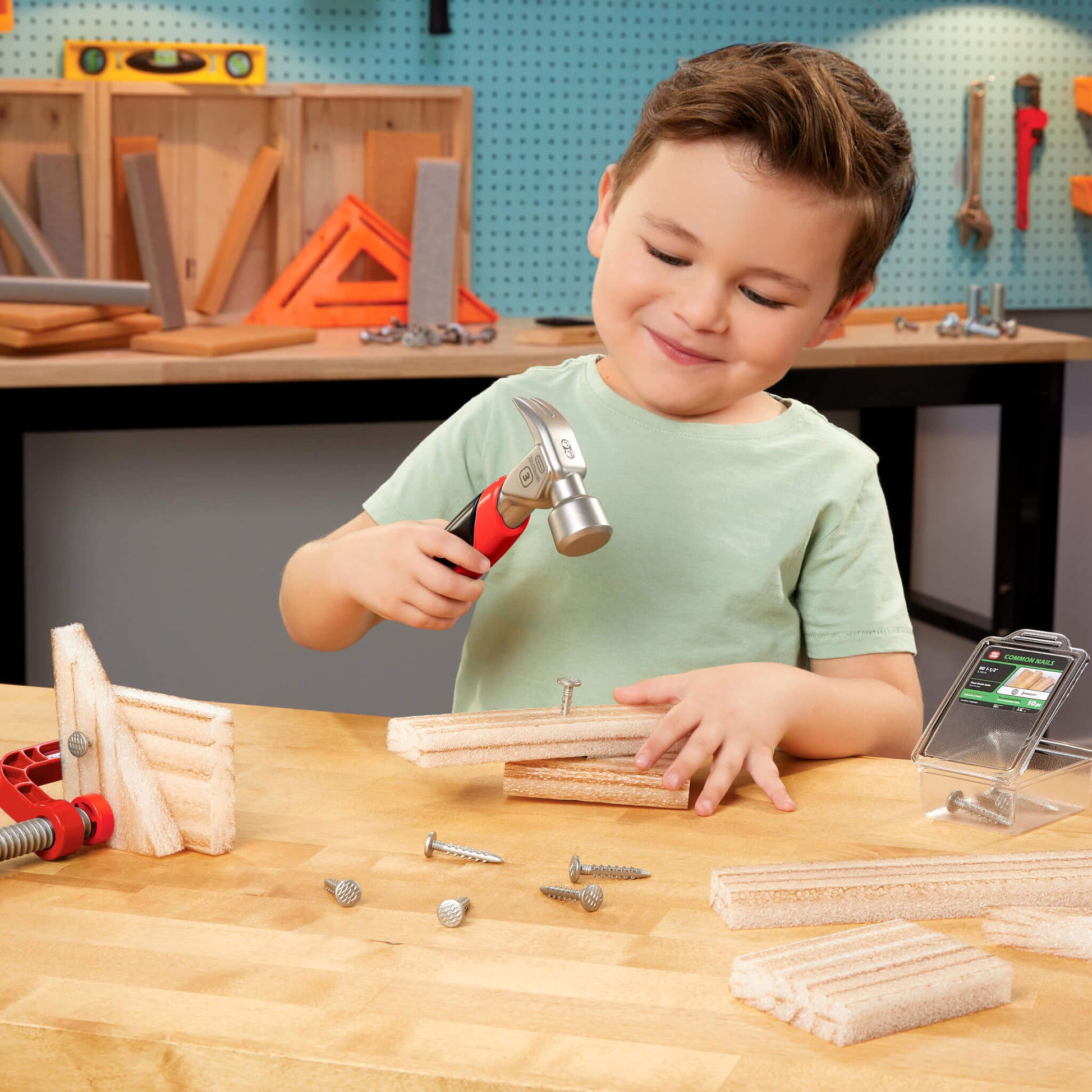 Little Tikes Creative Construction Hammer & Nail Set New