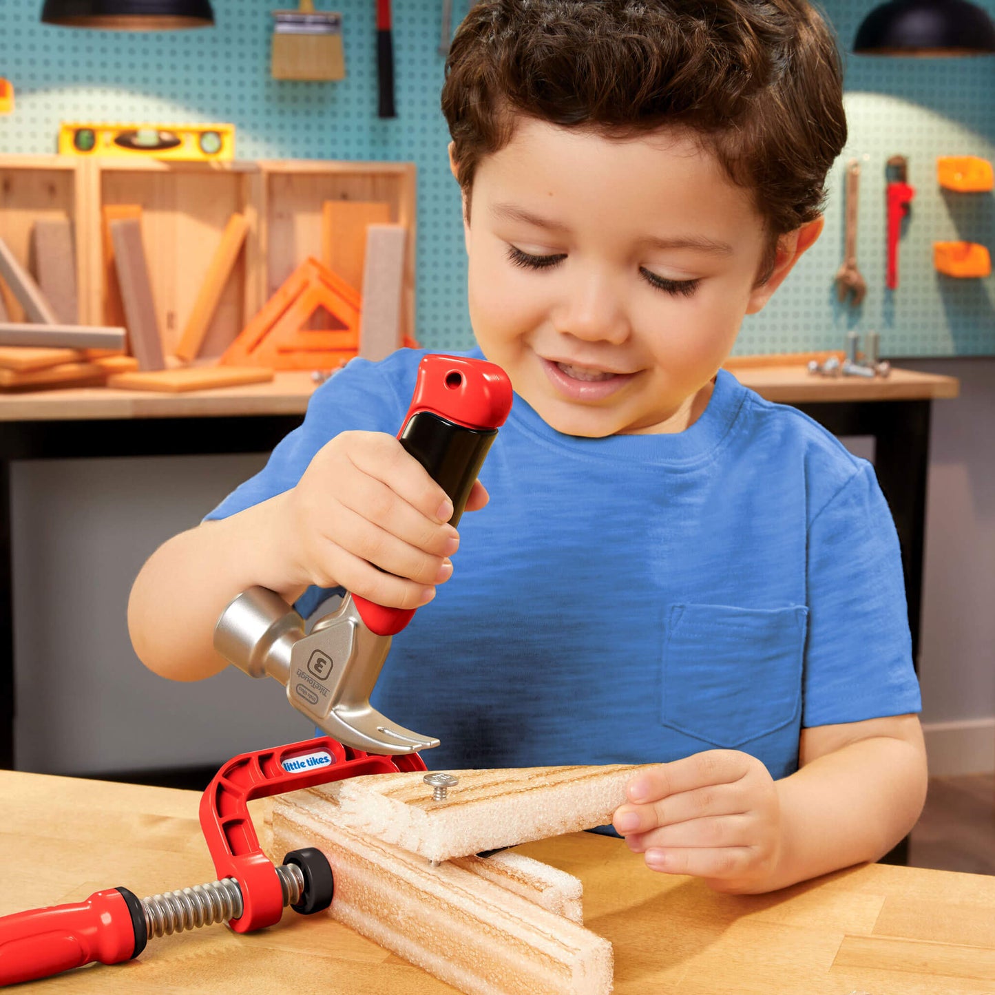 Little Tikes Creative Construction Hammer & Nail Set New