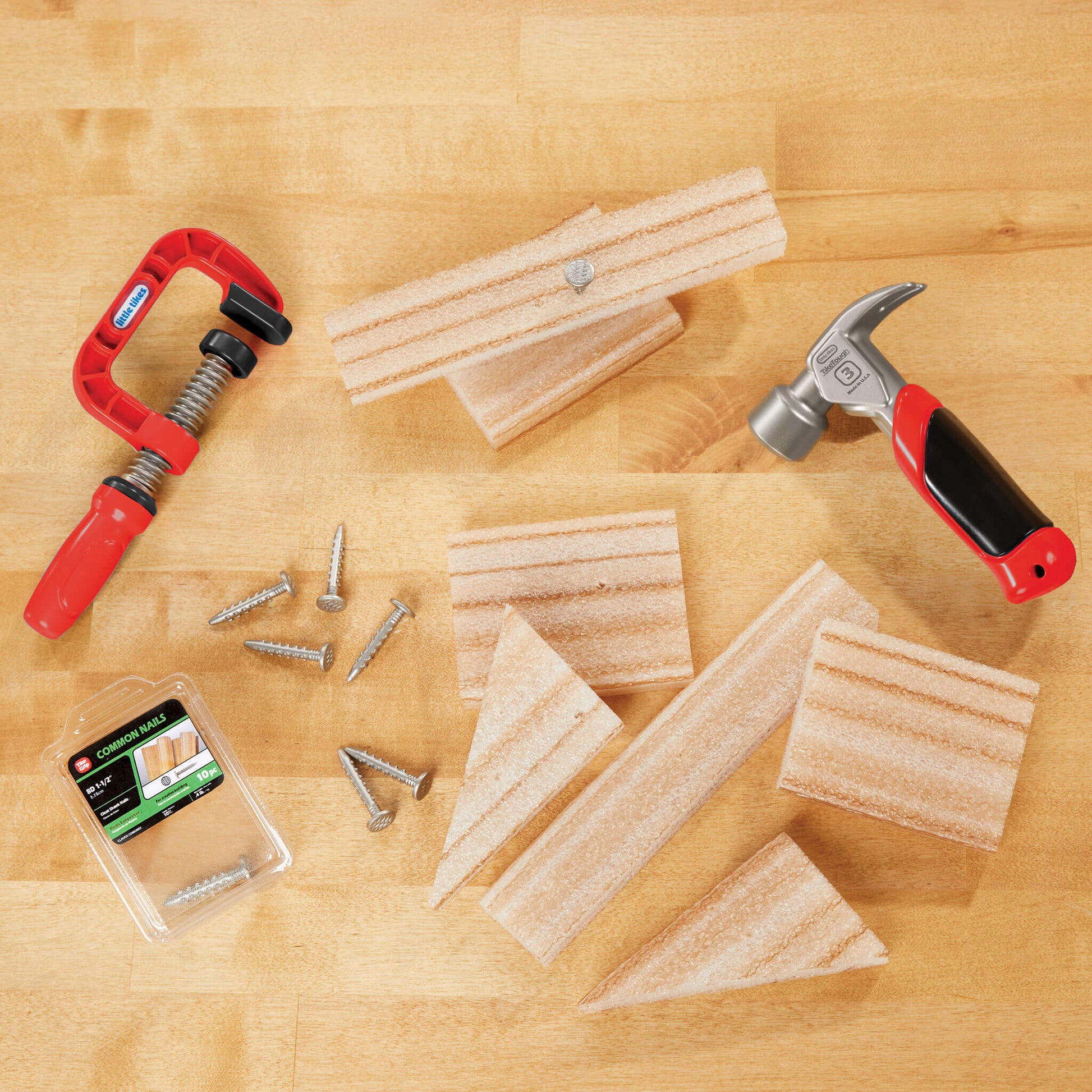 Little Tikes Creative Construction Hammer & Nail Set New