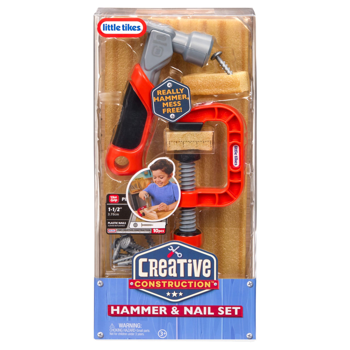 Little Tikes Creative Construction Hammer & Nail Set New