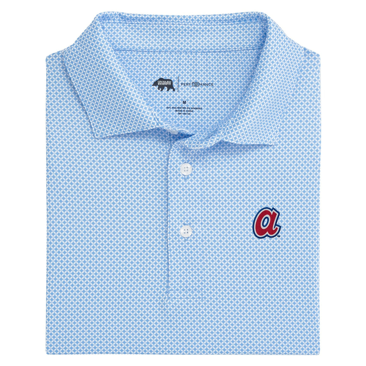 Onward Reserve Braves Cooperstown A Scope Printed Performance Polo