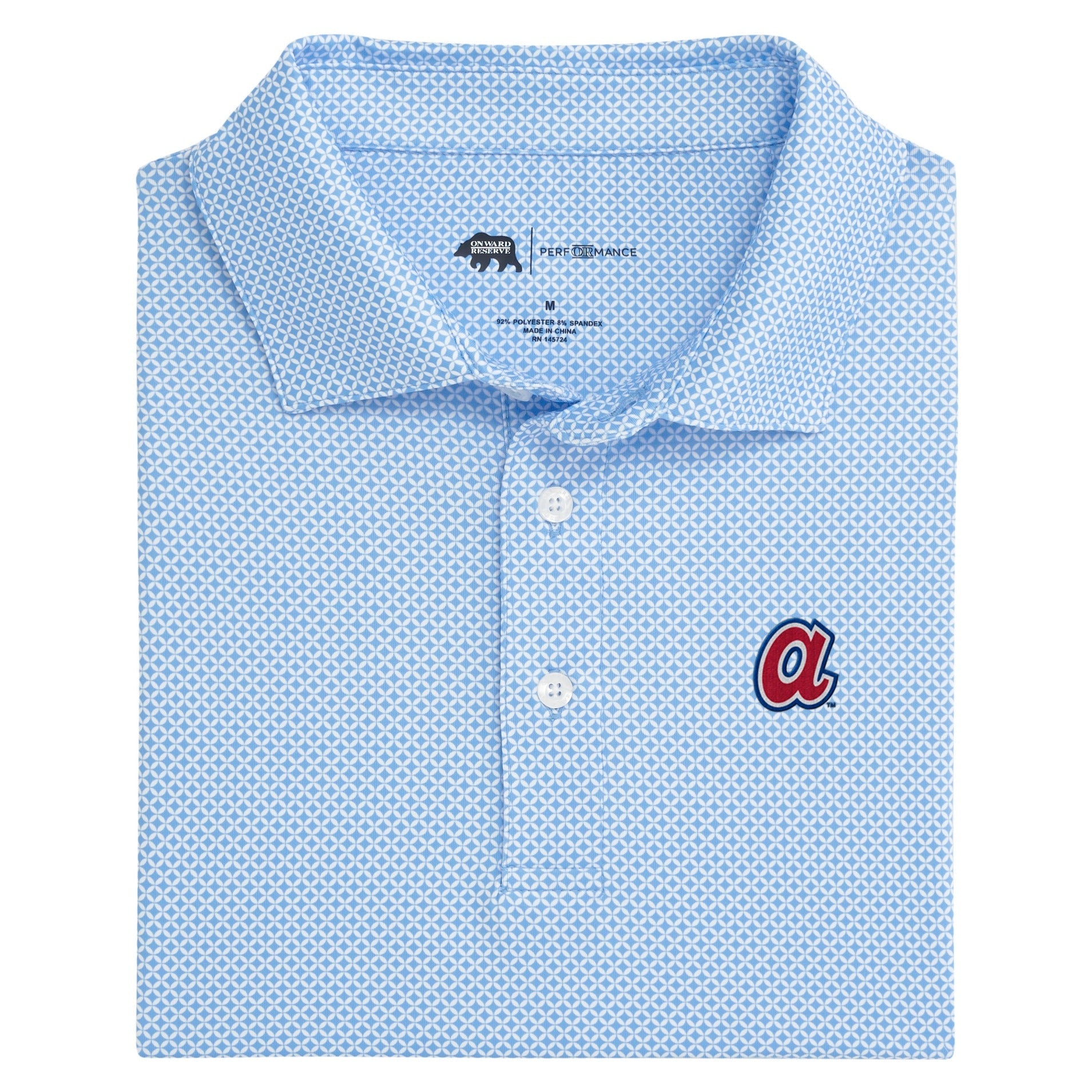Onward Reserve Braves Cooperstown A Scope Printed Performance Polo