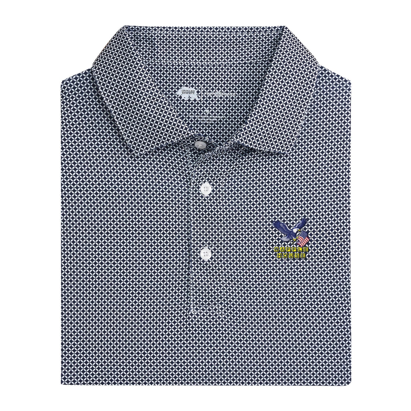 Onward Reserve Waffle House USA Scope Printed Performance Polo - Naval Academy