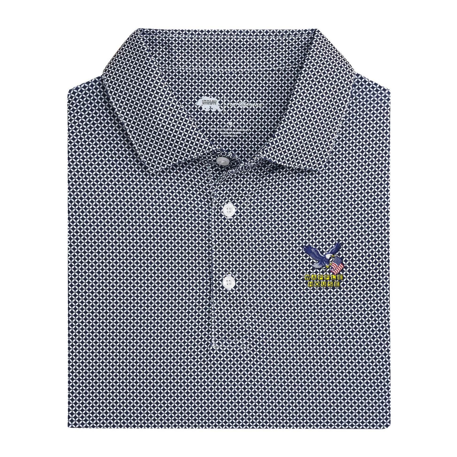 Onward Reserve Waffle House USA Scope Printed Performance Polo - Naval Academy