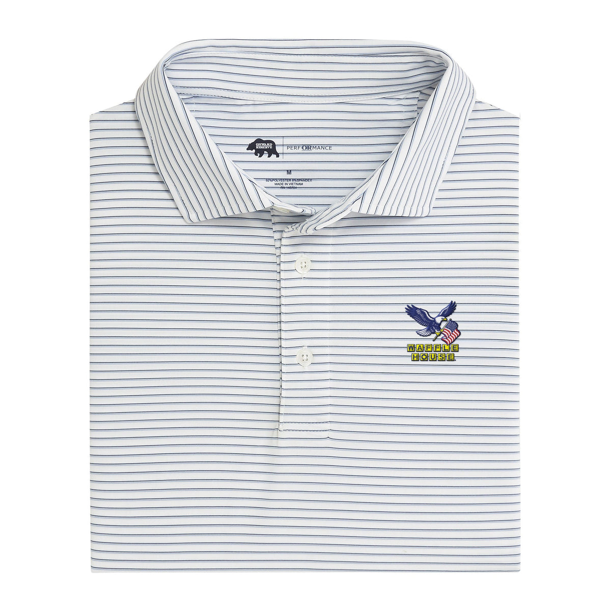 Onward Reserve Waffle House USA Scout Stripe Performance Polo - True Navy