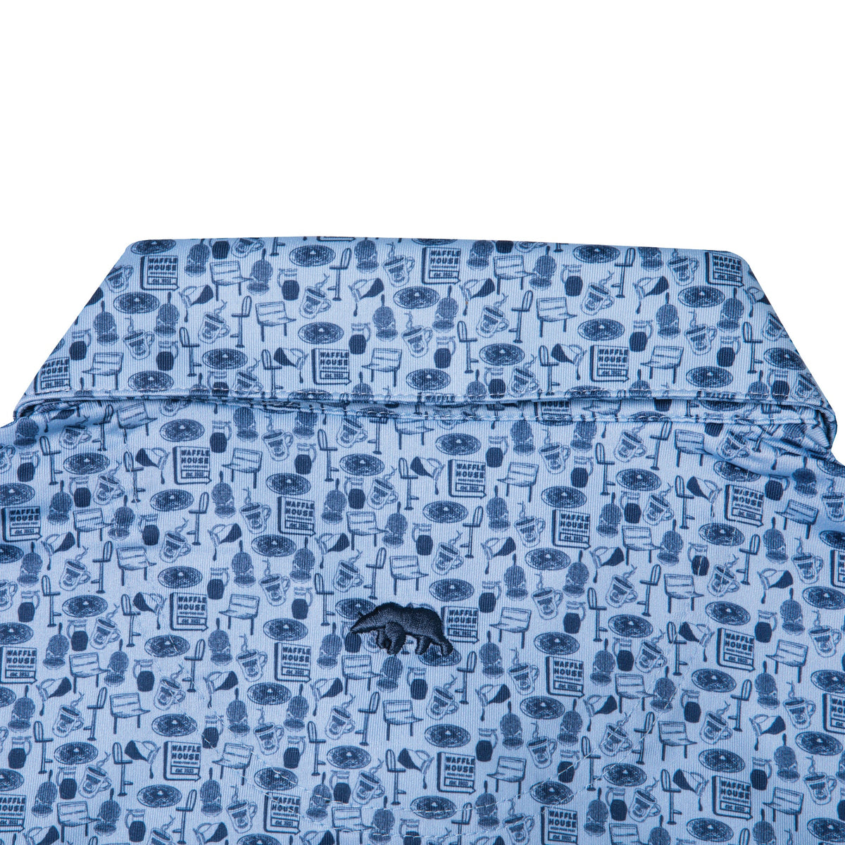Onward Reserve Waffle House Diner Printed Performance Polo - Sky