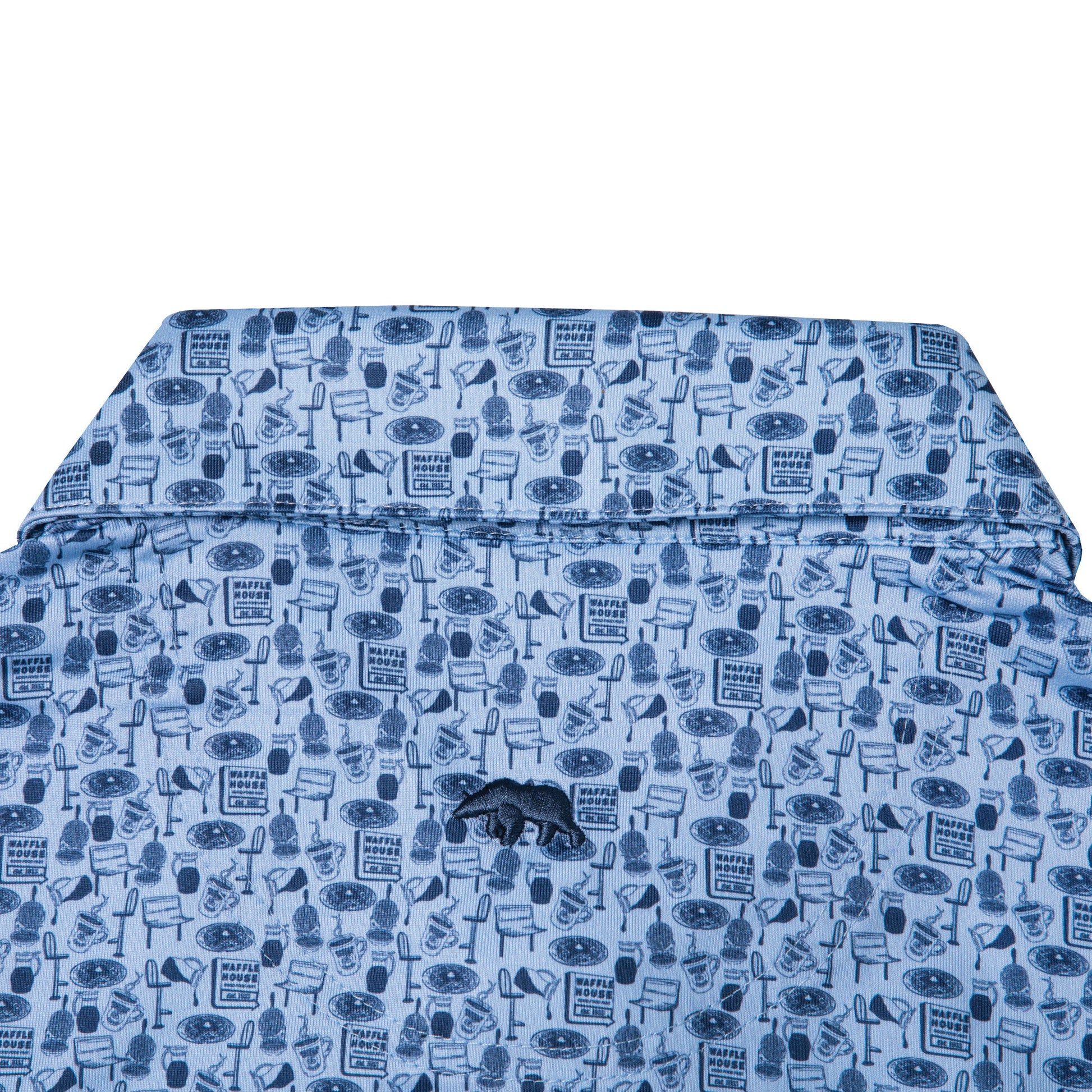 Onward Reserve Waffle House Diner Printed Performance Polo - Sky