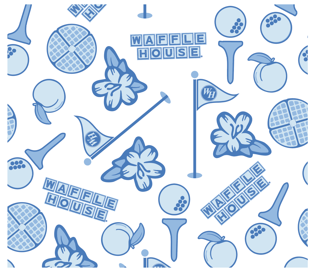Onward Reserve Waffle House Golf Printed Performance Polo - Open Air