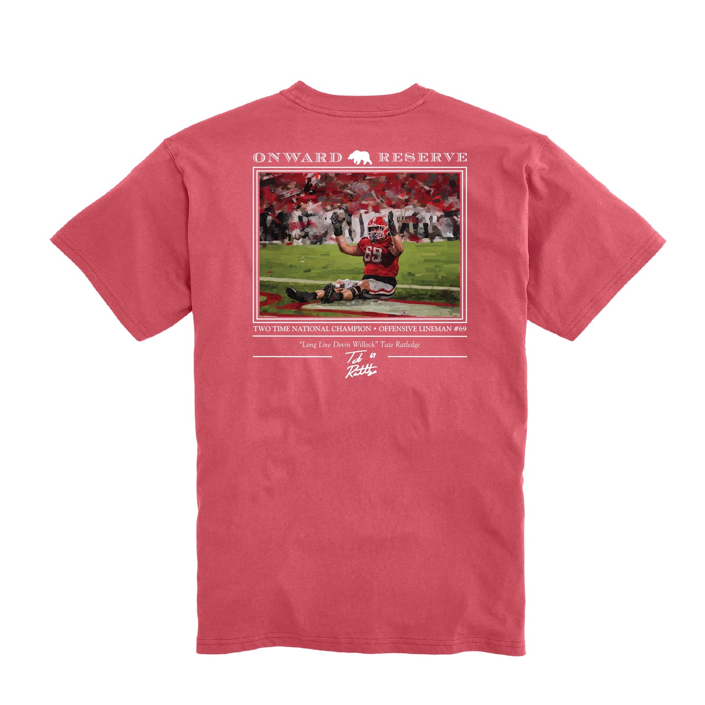 Onward Reserve Tate Ratledge Tee - Washed Red