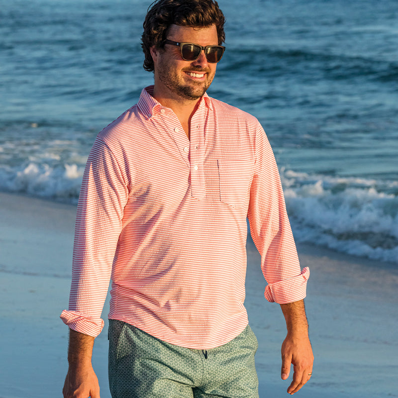 Onward Reserve Drift Long Sleeve Shirt - Sea Pink