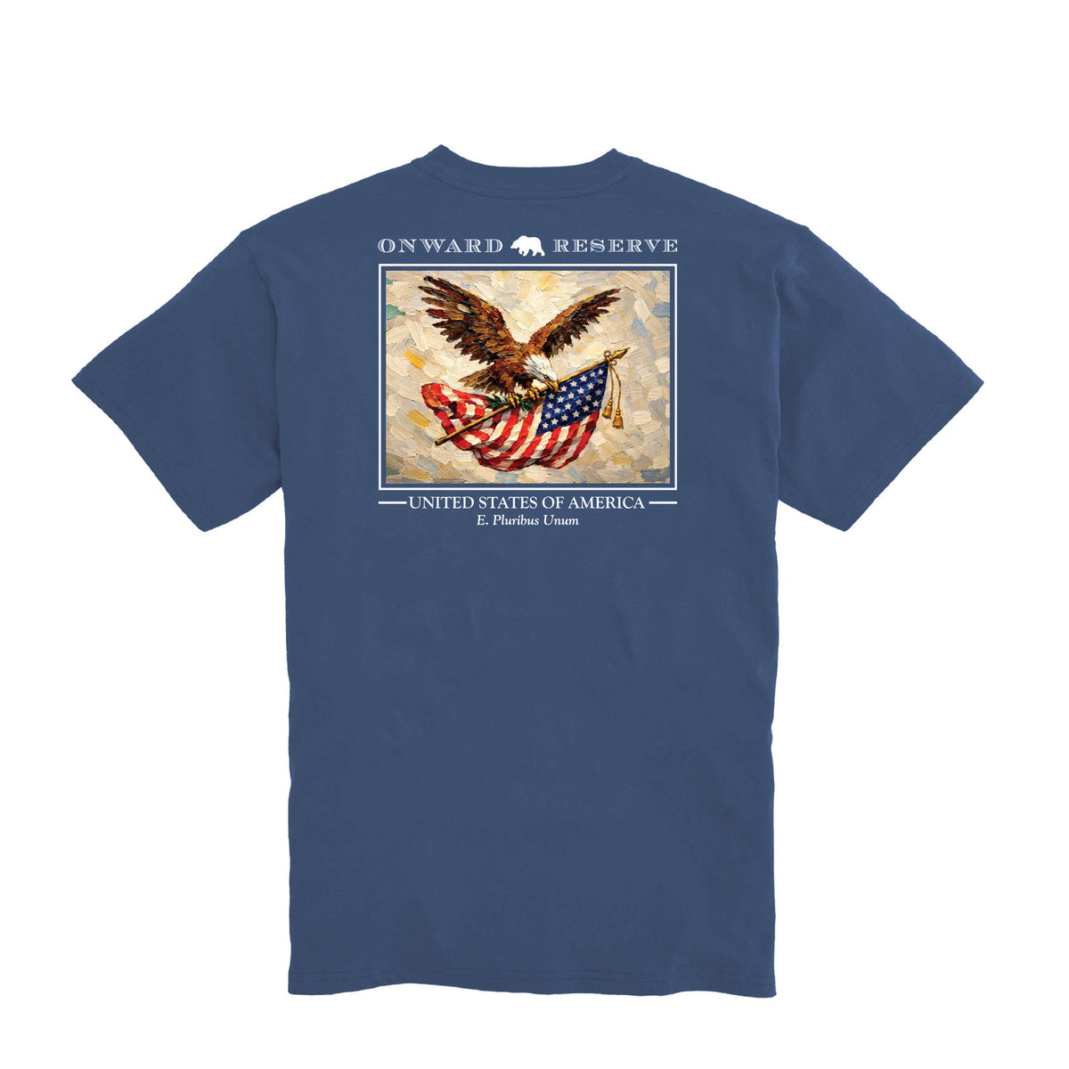 Onward Reserve Eagle Crest Tee - Dark Denim