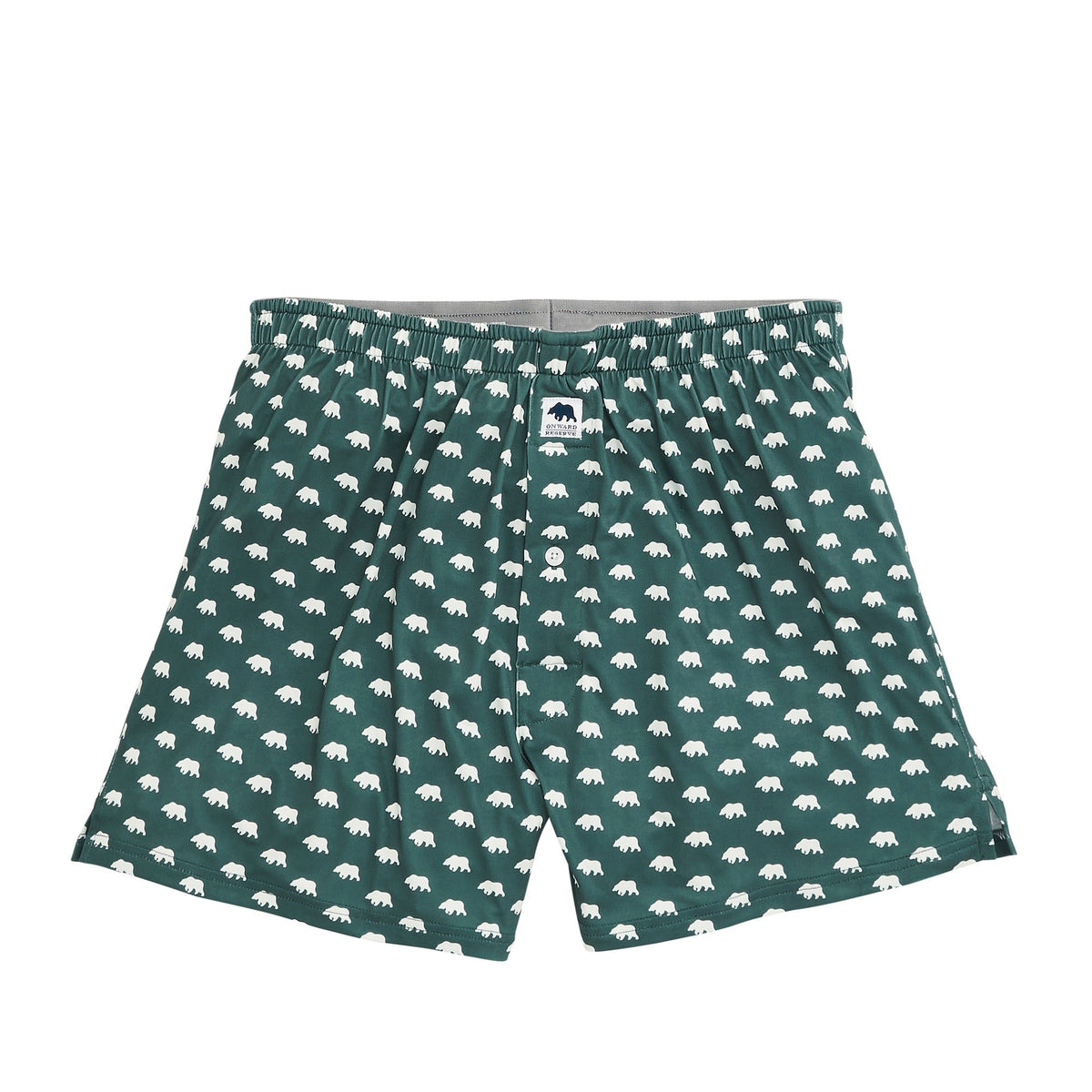Onward Reserve Bear Logo Performance Boxer - Smoke Pine