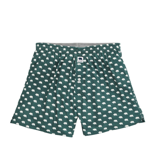 Onward Reserve Bear Logo Performance Boxer - Smoke Pine