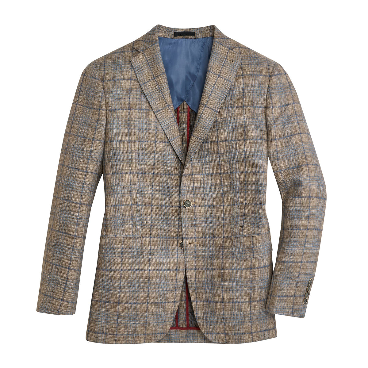 Onward Reserve Loro Piana Cork Plaid Sport Coat - Cork