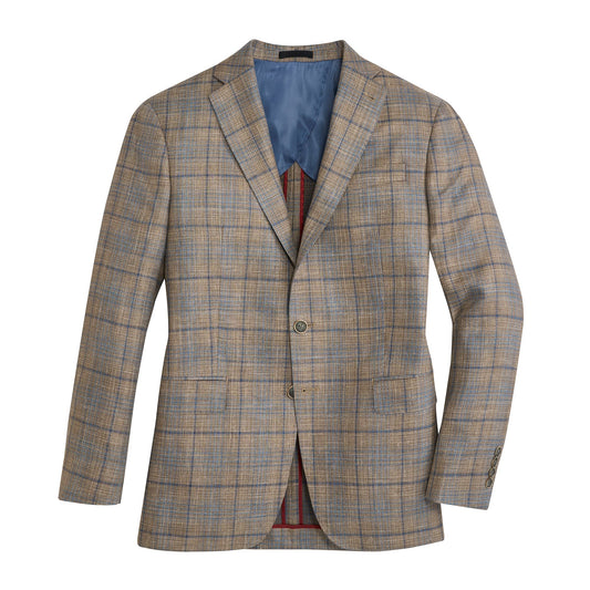 Onward Reserve Loro Piana Cork Plaid Sport Coat - Cork