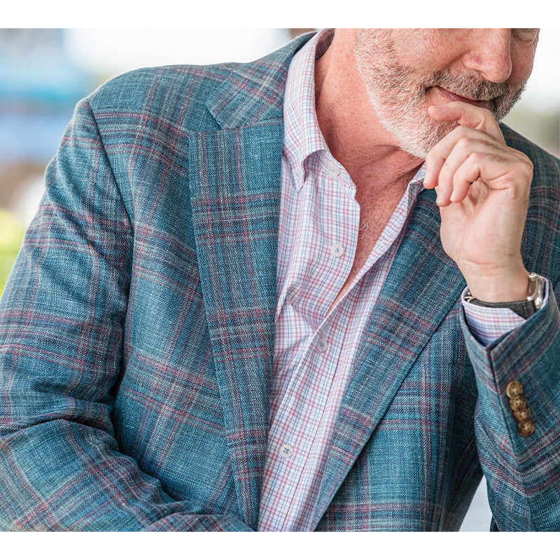 Onward Reserve Loro Piana Orchid Windowpane Sport Coat - Orchid