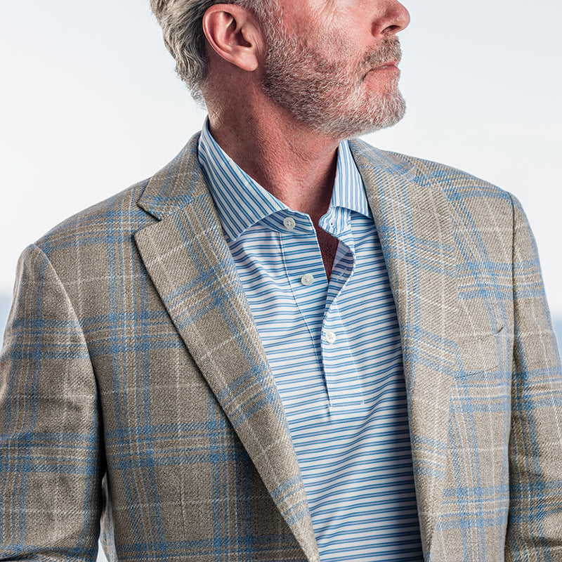 Onward Reserve Fratelli Pelican Plaid Sport Coat - Pelican