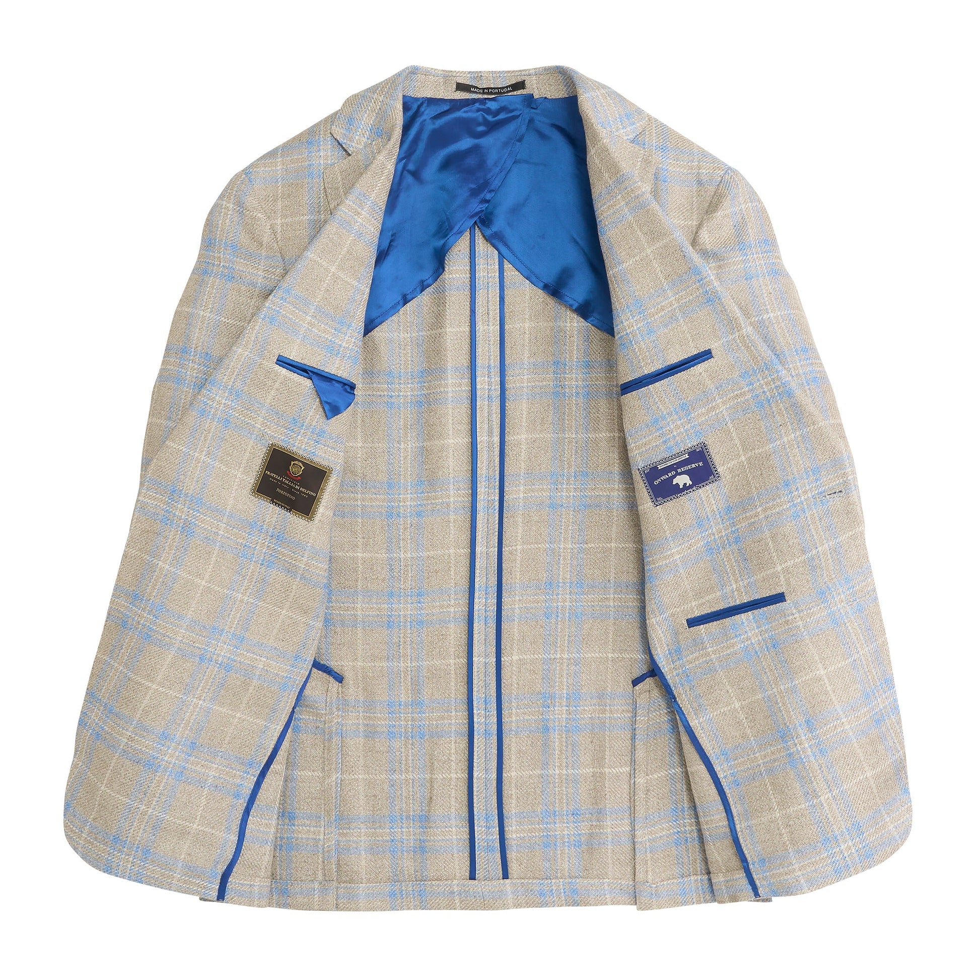 Onward Reserve Fratelli Pelican Plaid Sport Coat - Pelican