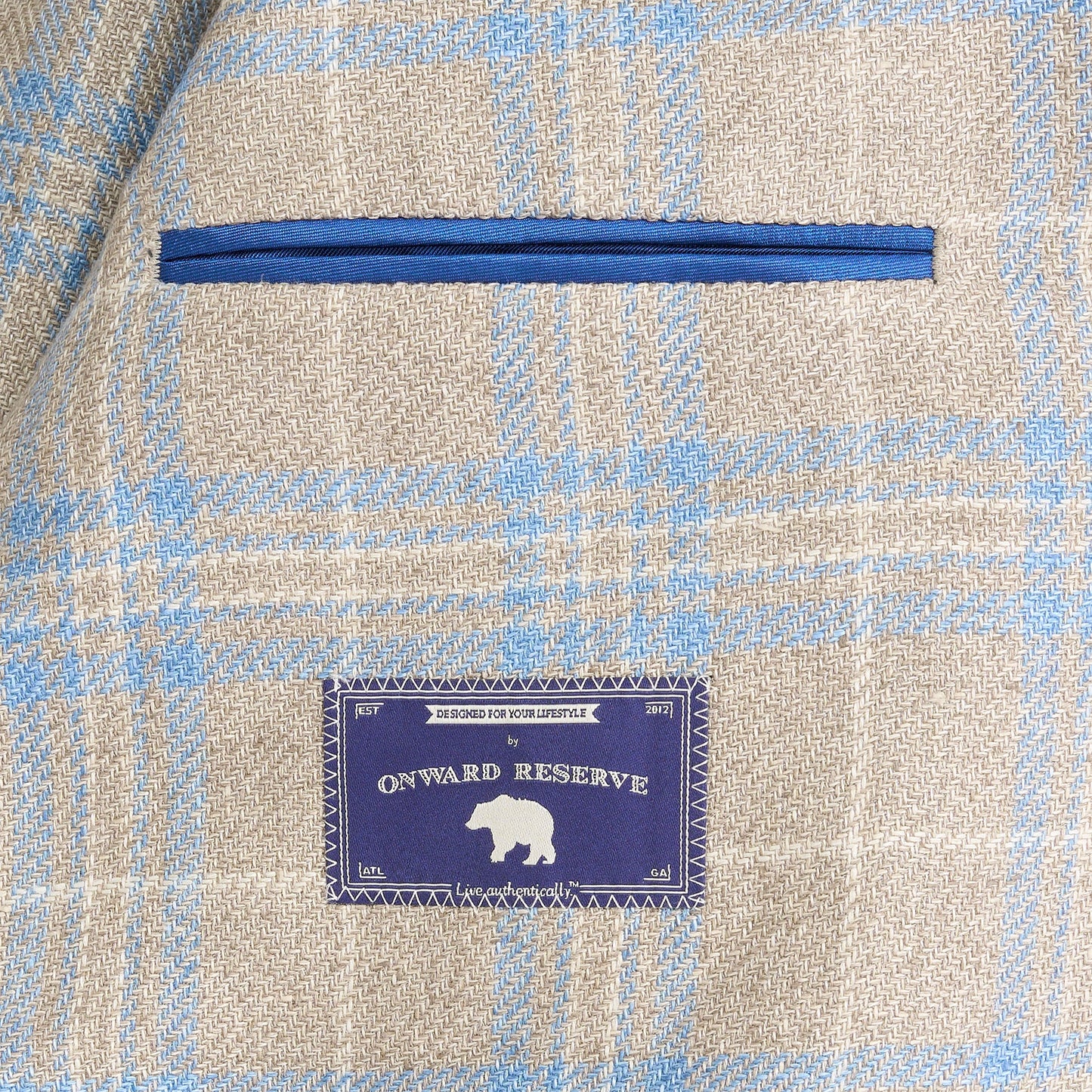 Onward Reserve Fratelli Pelican Plaid Sport Coat - Pelican