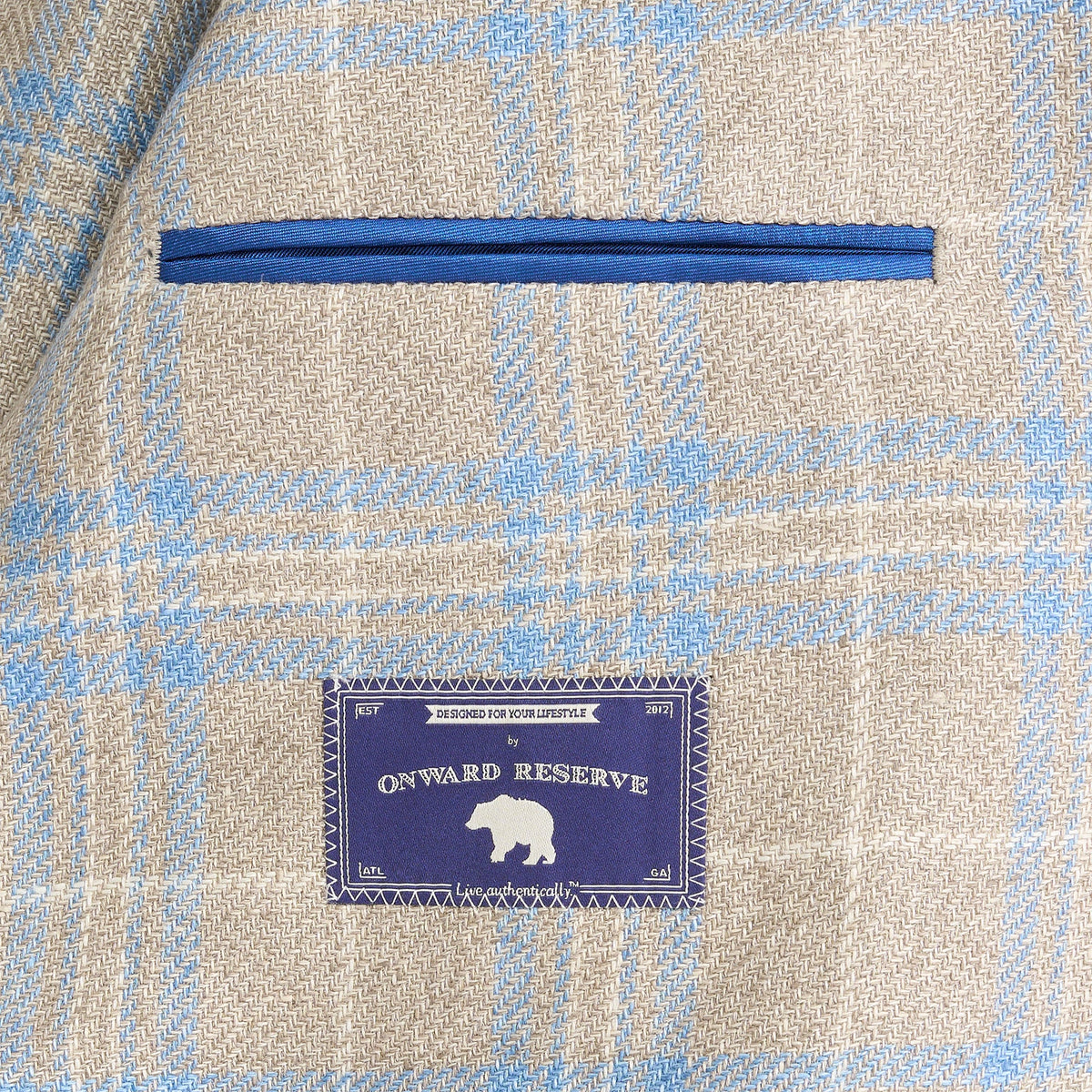 Onward Reserve Fratelli Pelican Plaid Sport Coat - Pelican