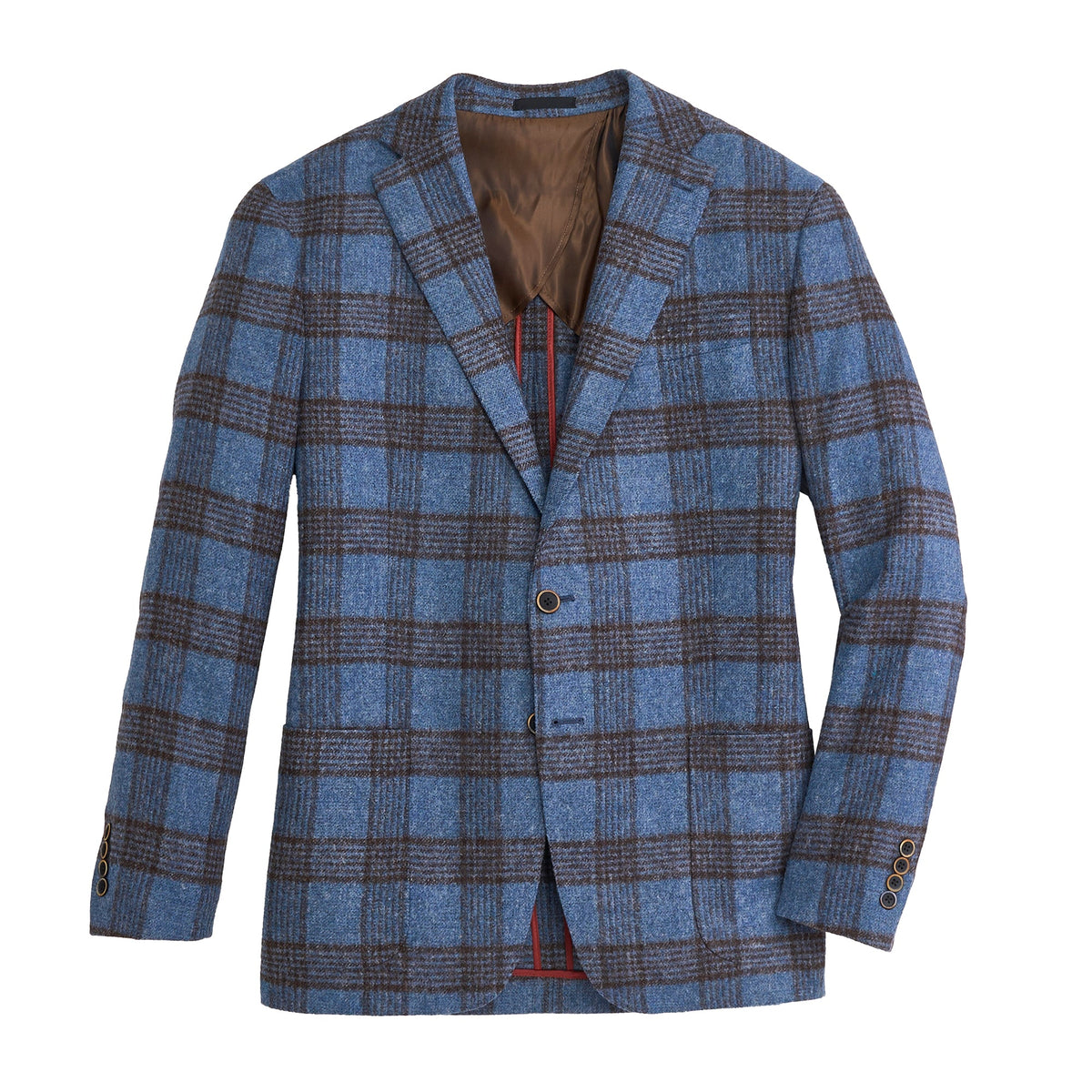Onward Reserve Baby Alpaca Blue Fog Plaid Sport Coat