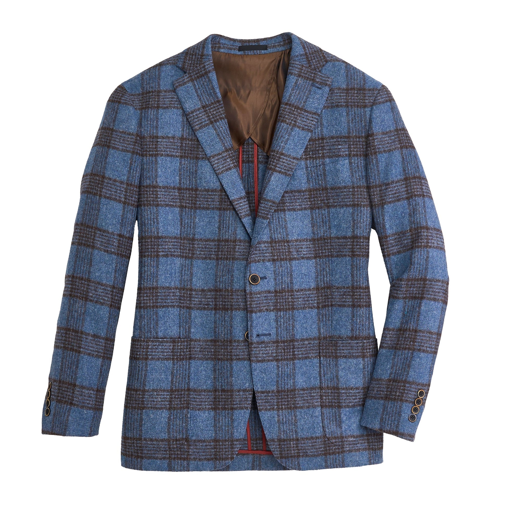 Onward Reserve Baby Alpaca Blue Fog Plaid Sport Coat